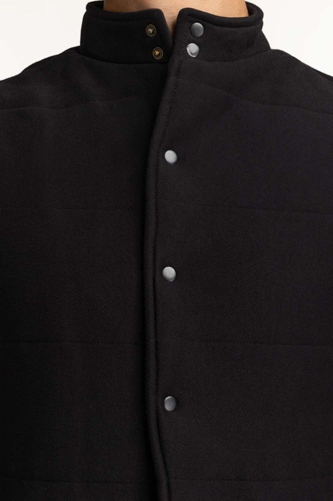 Black Knitted Vest MN-KNV-WS23-004