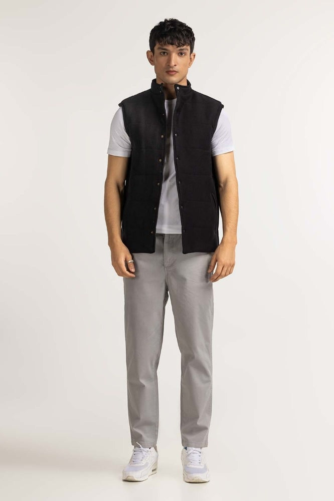 Black Knitted Vest MN-KNV-WS23-004