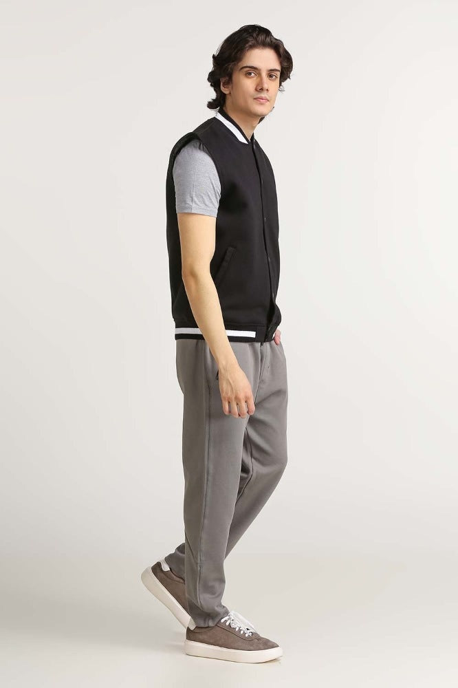 Black Knitted Vest MN-KNV-WS23-005