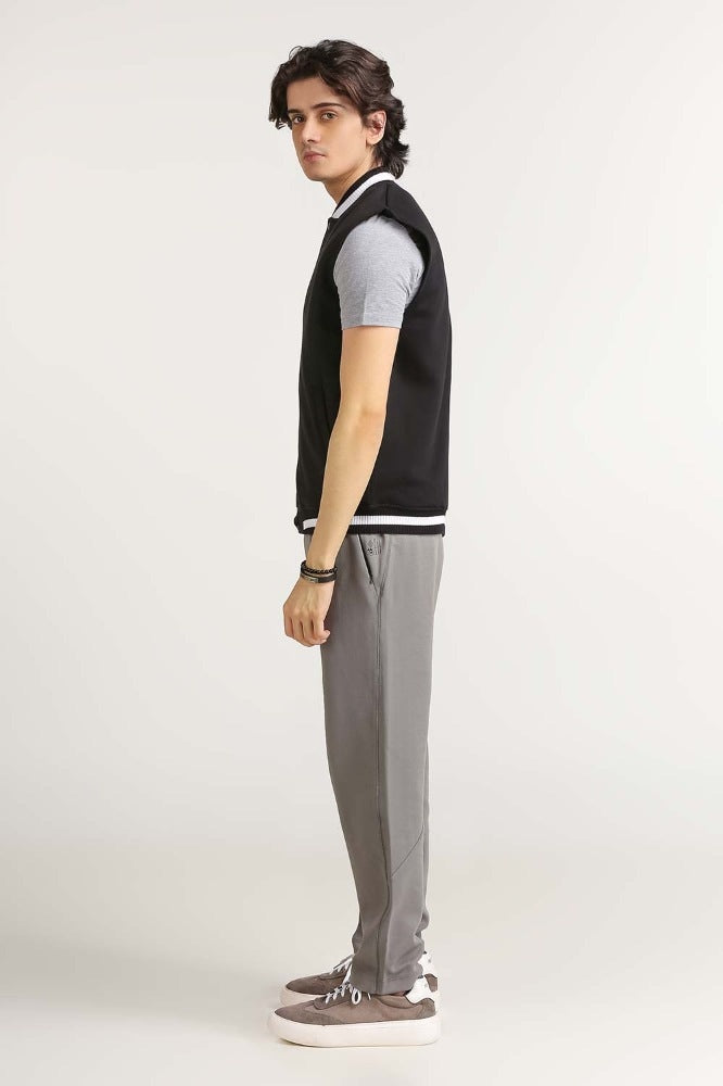 Black Knitted Vest MN-KNV-WS23-005