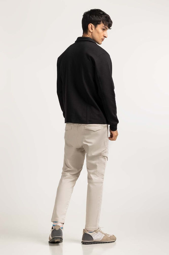 Black Knitted Zipper MN-KNZ-WS23-007