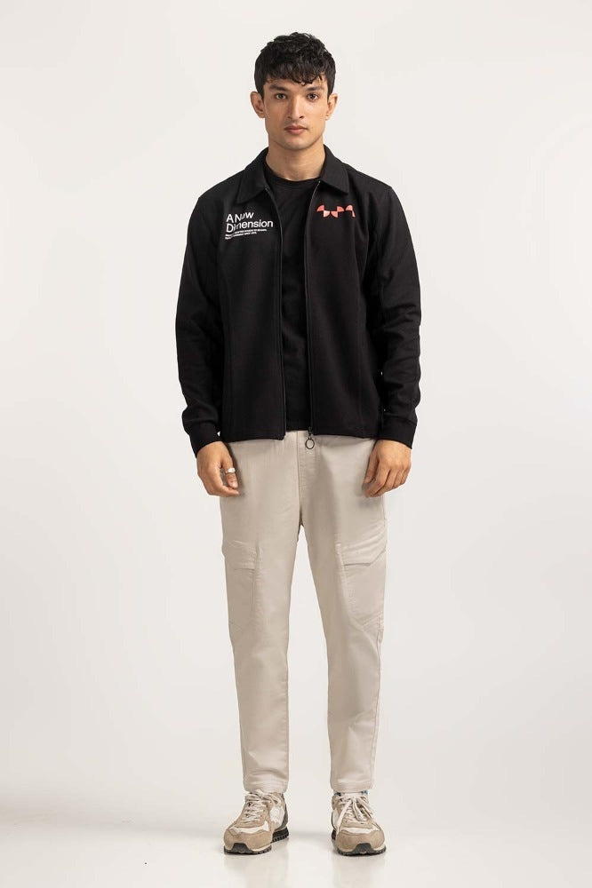 Black Knitted Zipper MN-KNZ-WS23-007