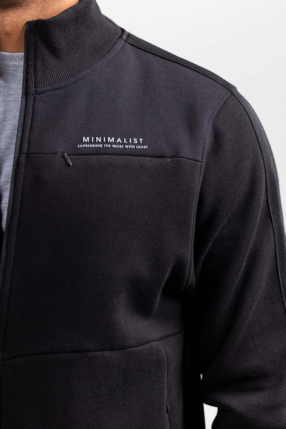 Black Mock Neck Zipper Jacket JKT-MNZ-76-01