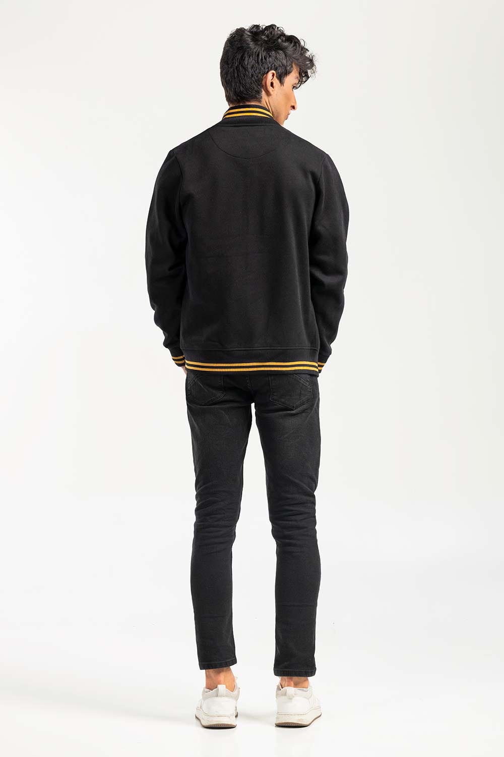 Black Mock Neck Zipper Jacket JKT-MNZ-80-03