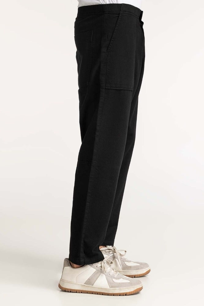 Black Non Denim Trouser MN-TRKH- WV23-006 B