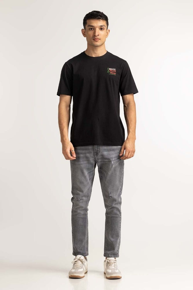 Black Pattern Tee MN-TS-PT-S24-608