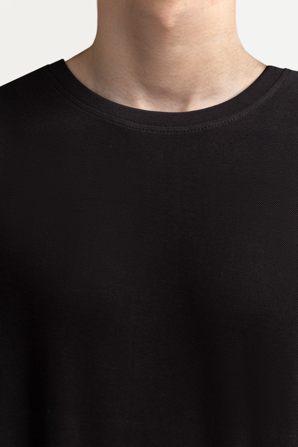 Black Pique Tee TS-CNPK24-070