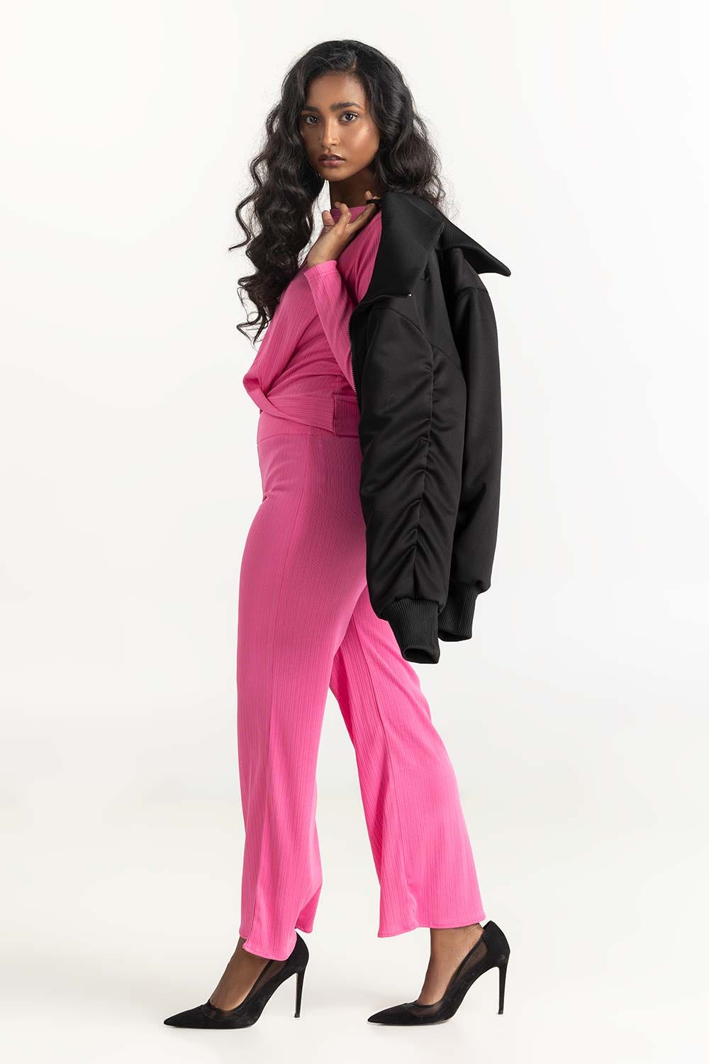 Black Cropped Jacket  224-210-004