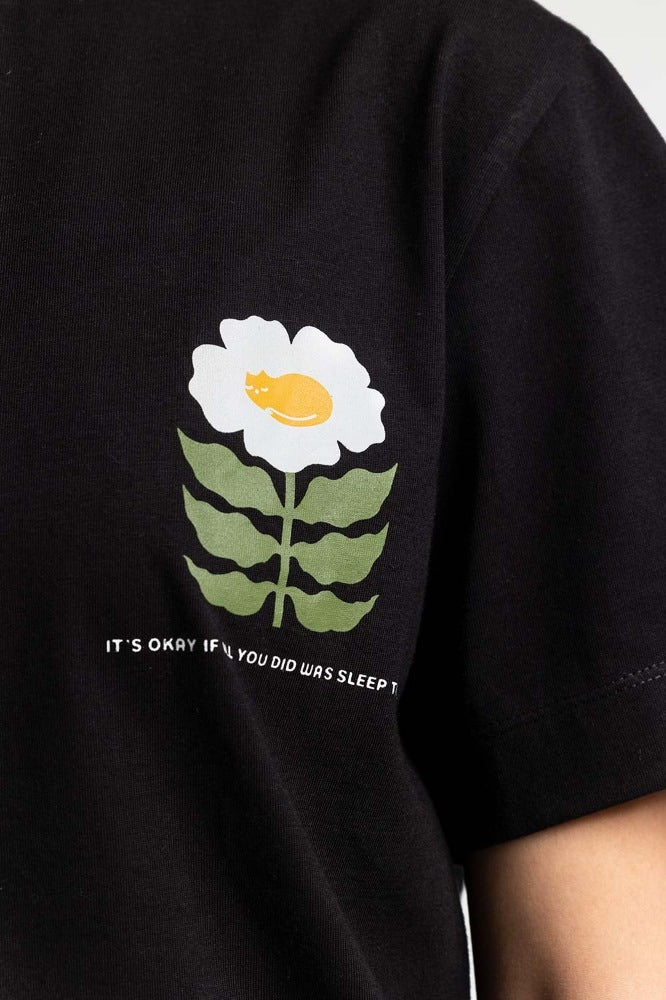 Black Printed Knit Top WM-KTP-SS24-030