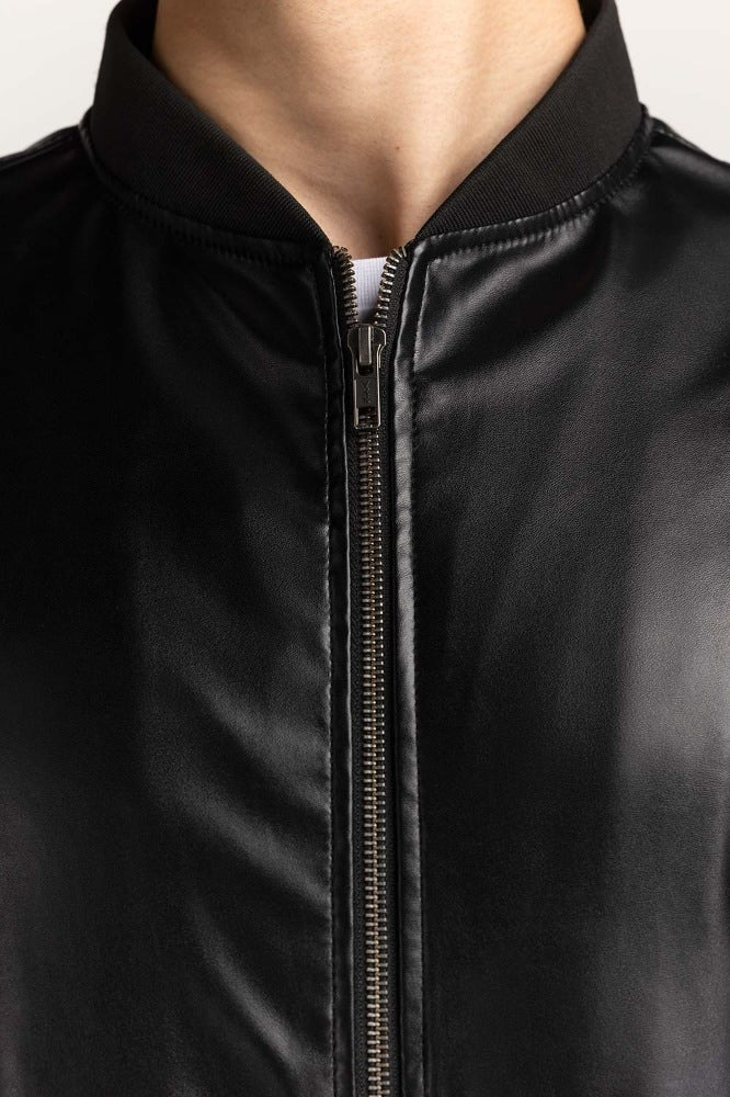 Black PU Jacket MN-JKT-WS23-260