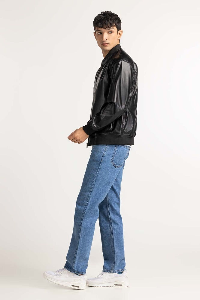 Black PU Jacket MN-JKT-WS23-260