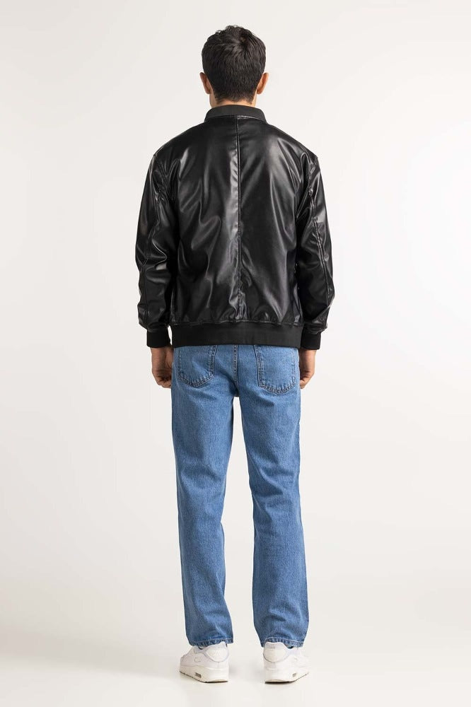 Black PU Jacket MN-JKT-WS23-260