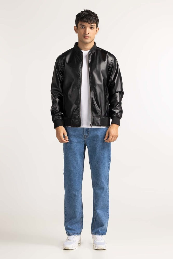 Black PU Jacket MN-JKT-WS23-260