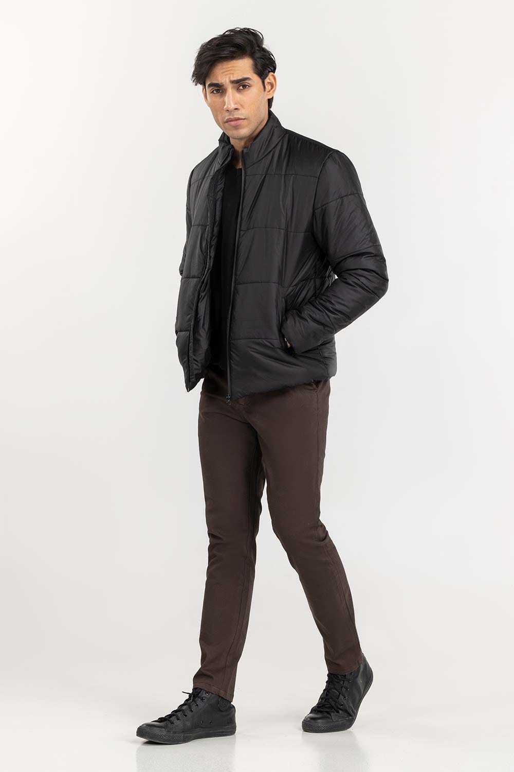 Black Puffer Jacket JKT-WOV22-018