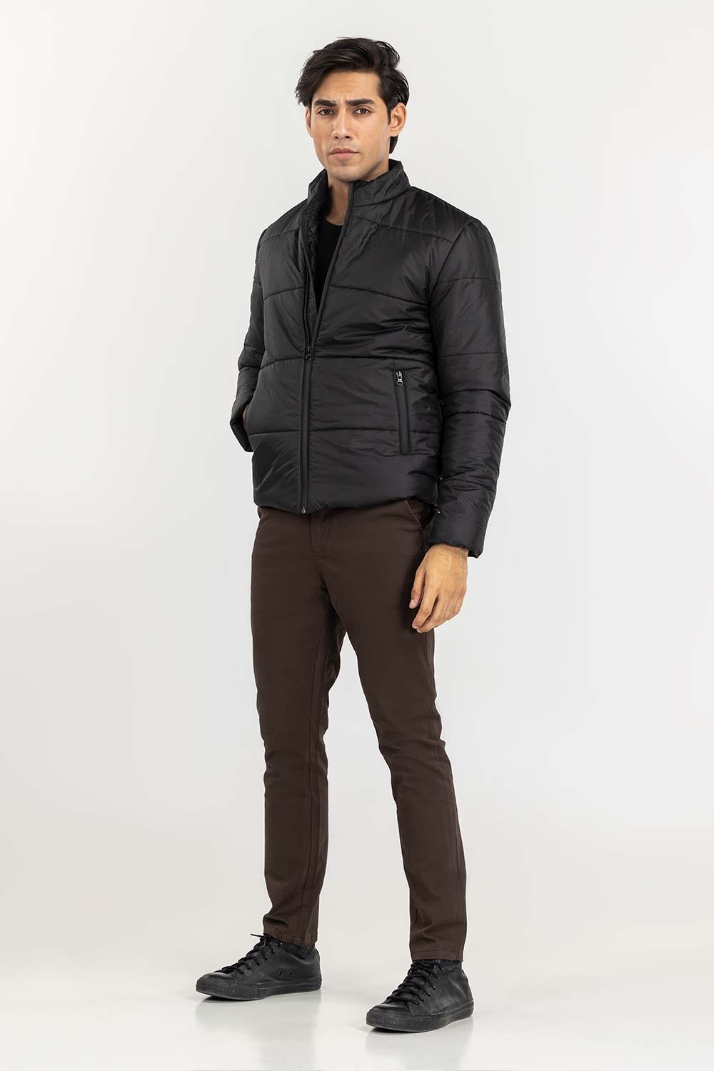 Black Puffer Jacket JKT-WOV22-018