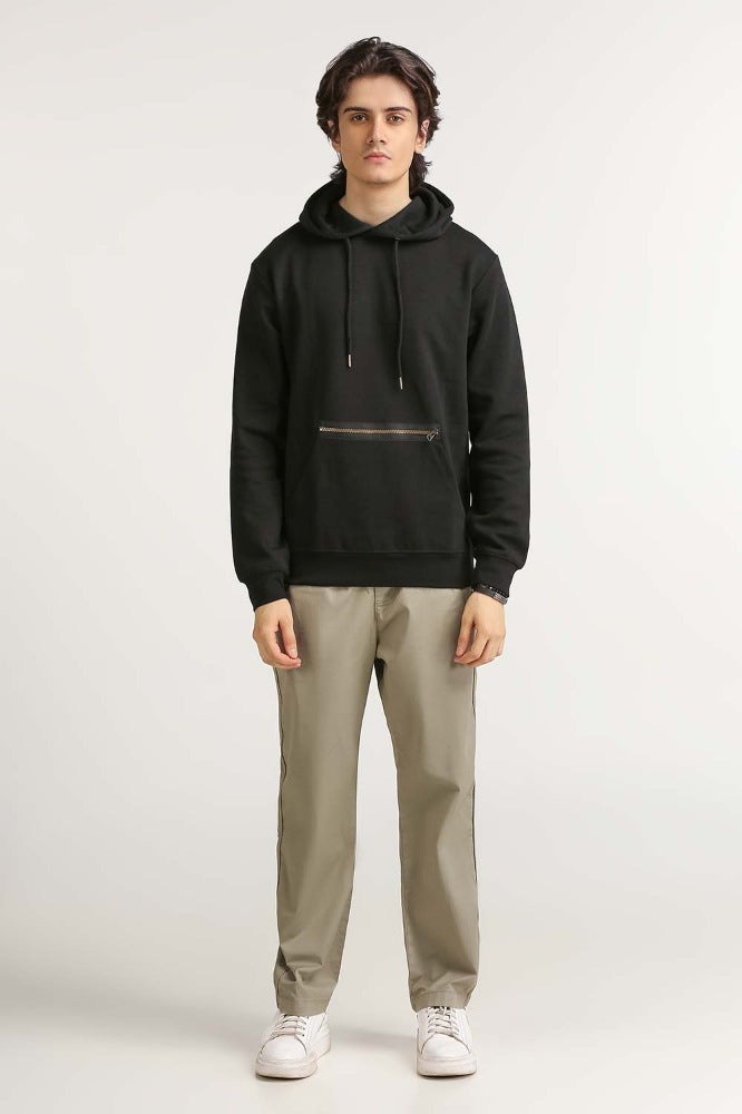 Black Pullover Hoodie MN-POH-WS23-011