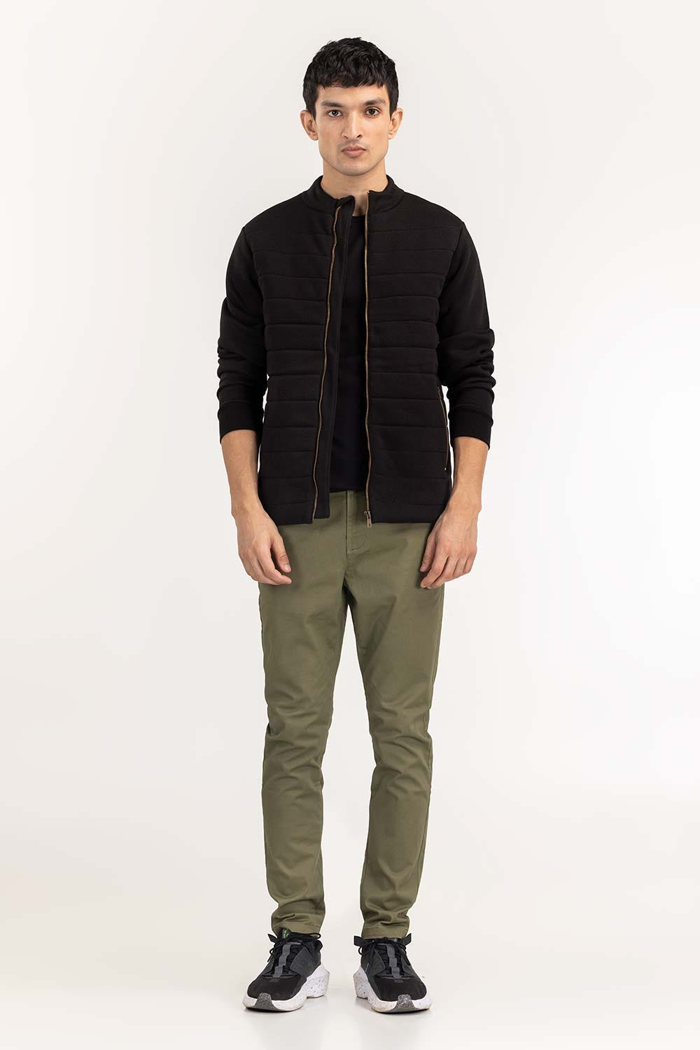 Black Quilted Gilet JKT-KNTMNZ22-028