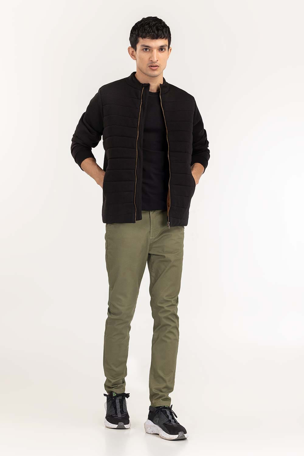 Black Quilted Gilet JKT-KNTMNZ22-028