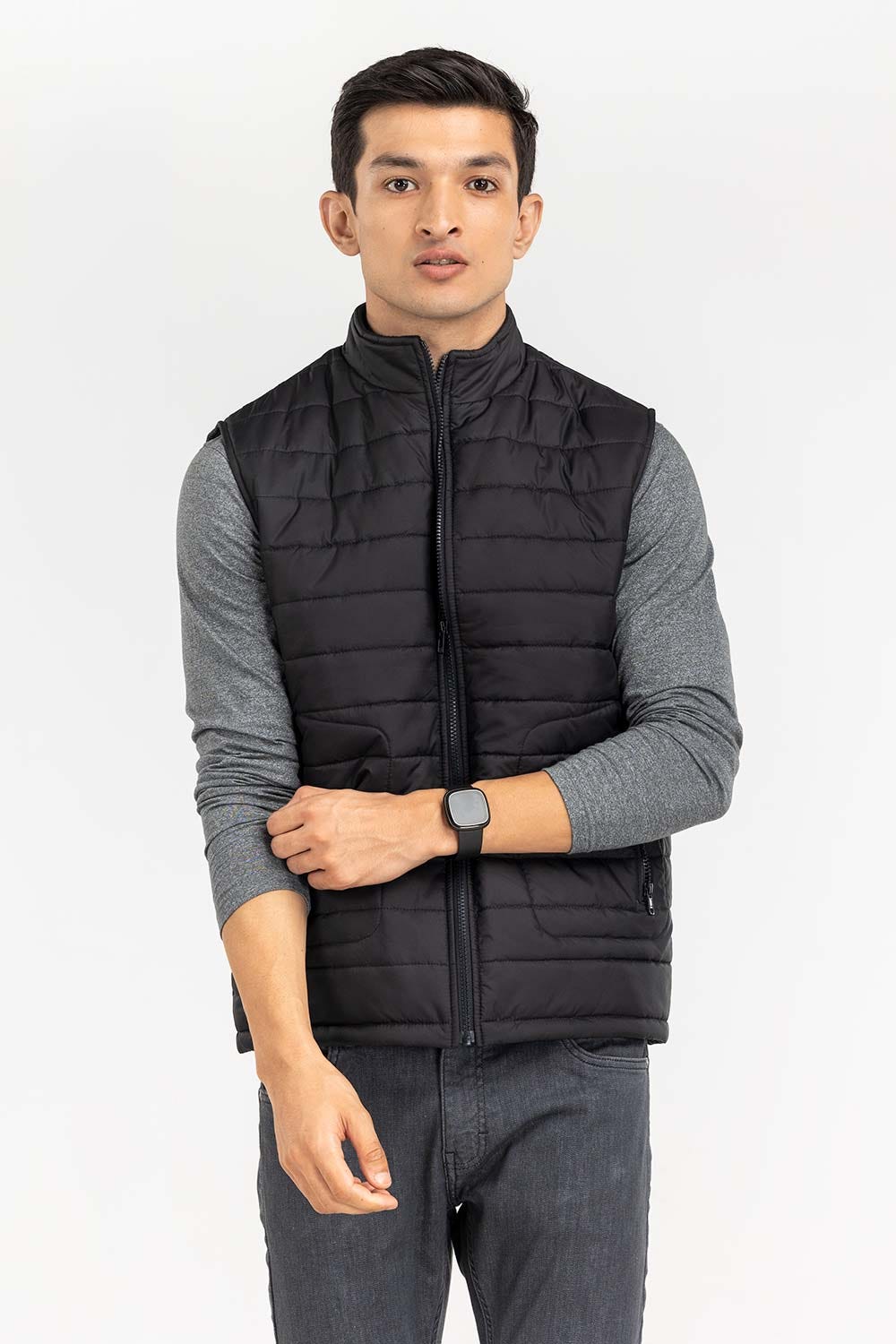 Black Quilted gilet JKT-WVST22-021