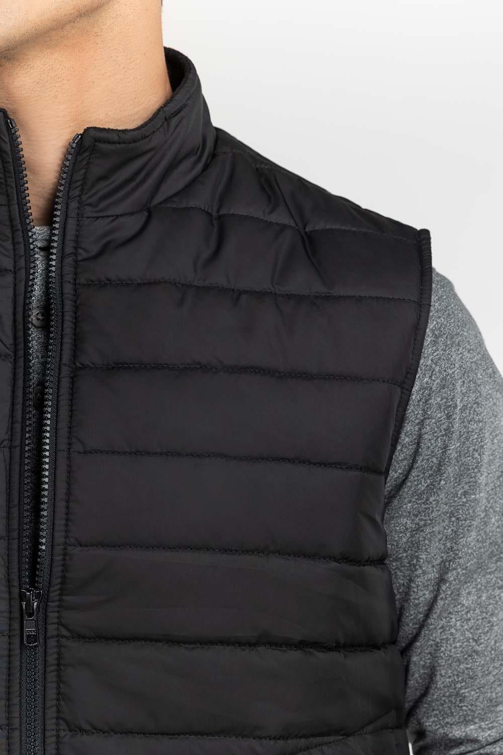 Black Quilted gilet JKT-WVST22-021