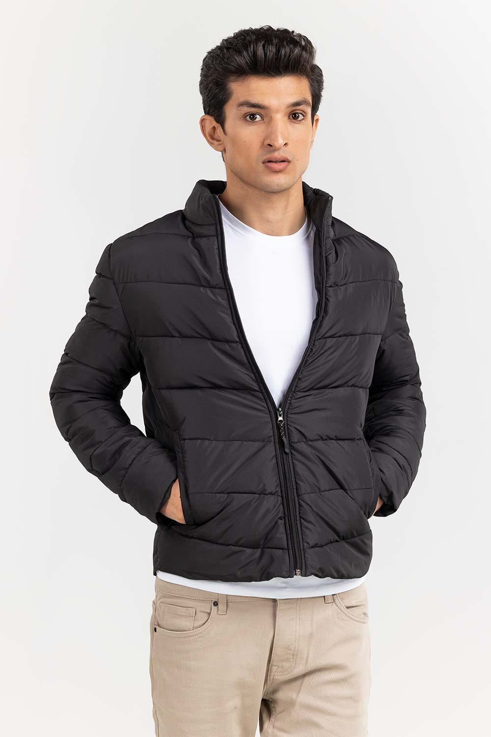 Black Quilted Jacket JKT-WOV22-028
