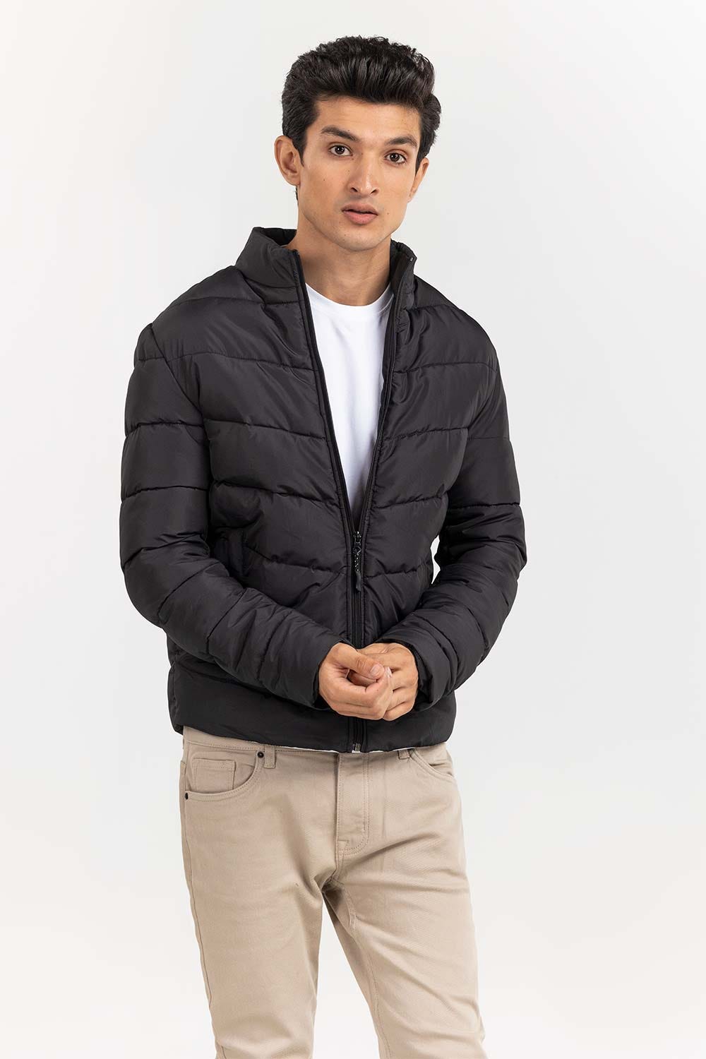Black Quilted Jacket JKT-WOV22-028