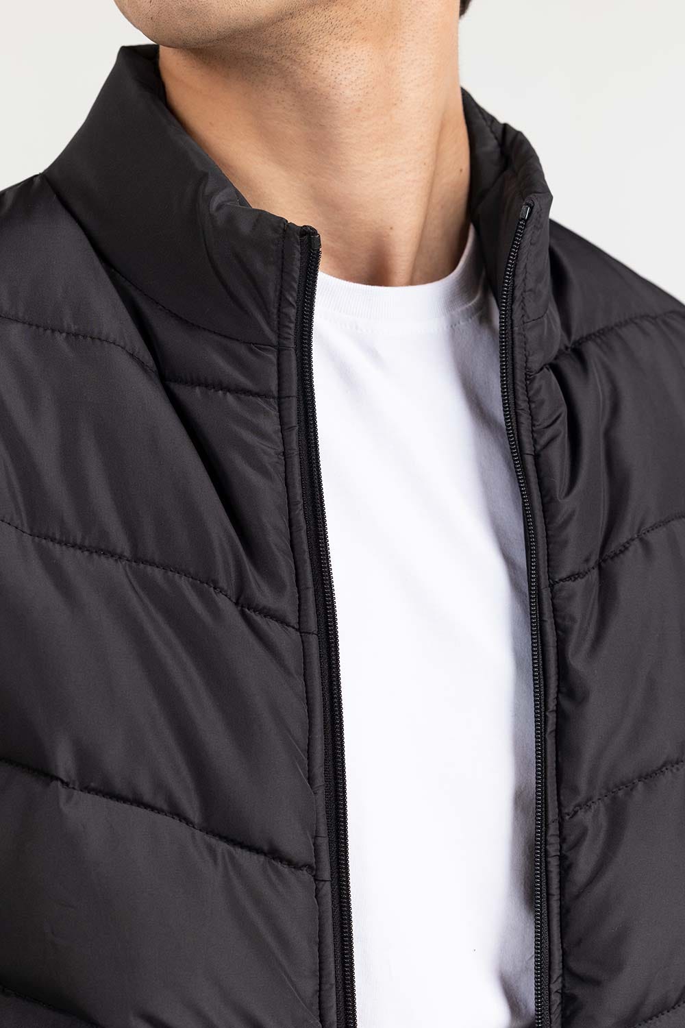 Black Quilted Jacket JKT-WOV22-028