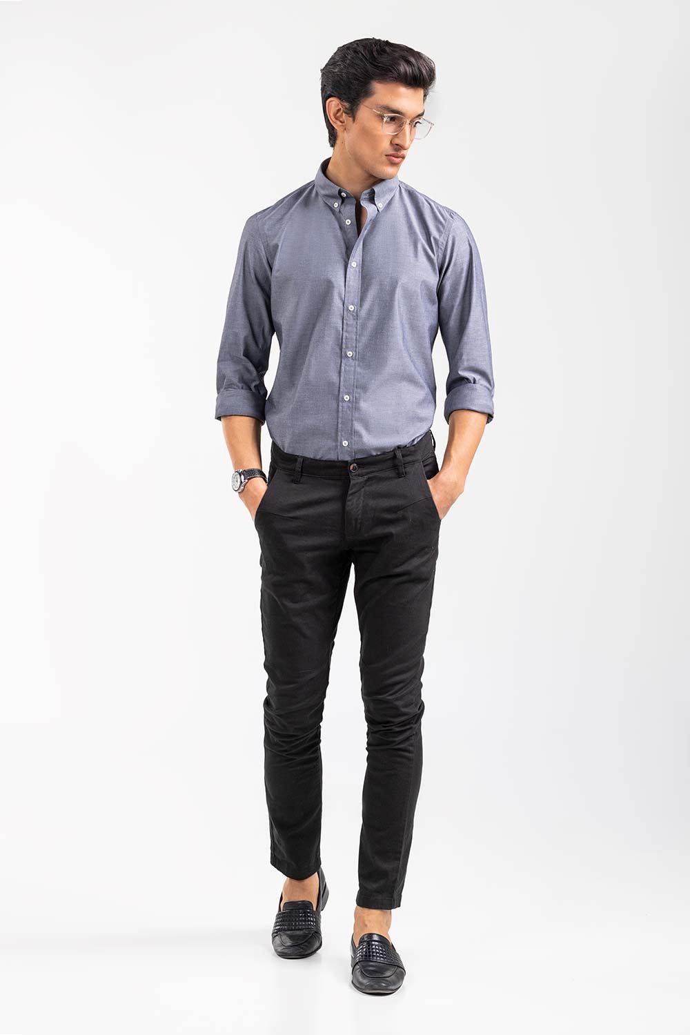 Black Smart Casual Shirt CM-YD-2903 SC