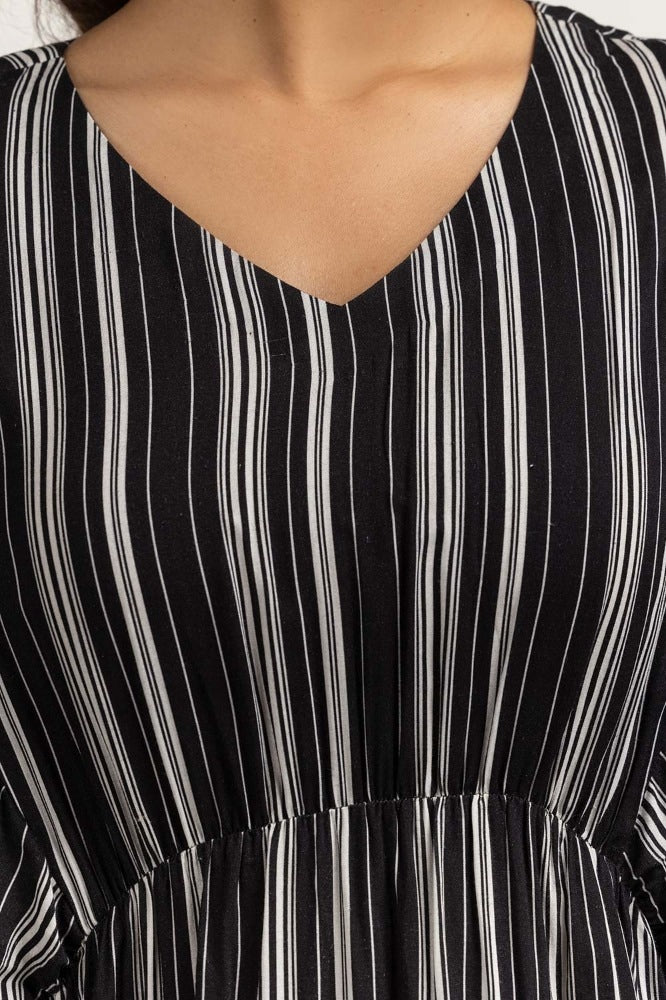 Black Striped Top WM-DRSWS23-005
