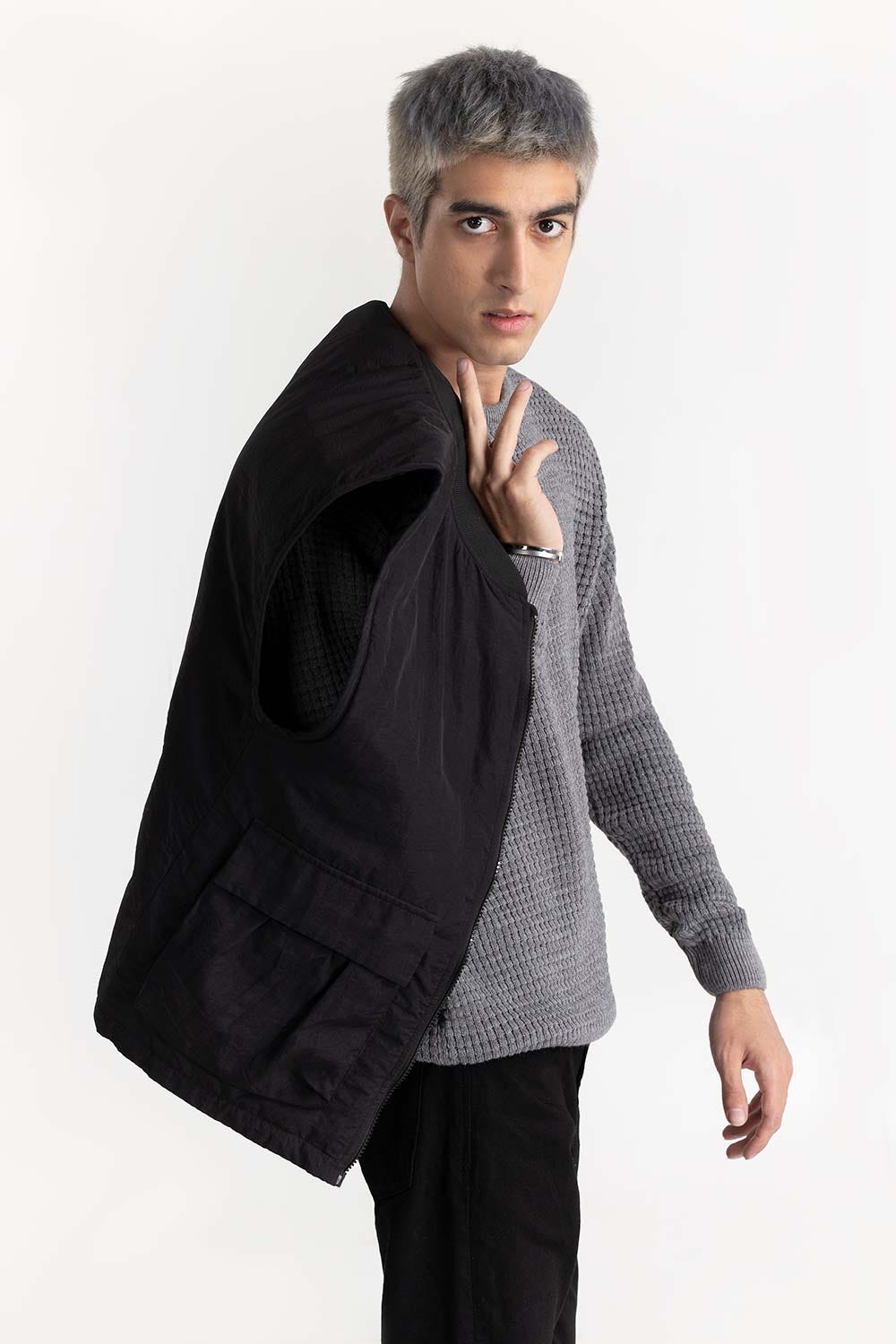 Black Technical  Jacket  224-110-048