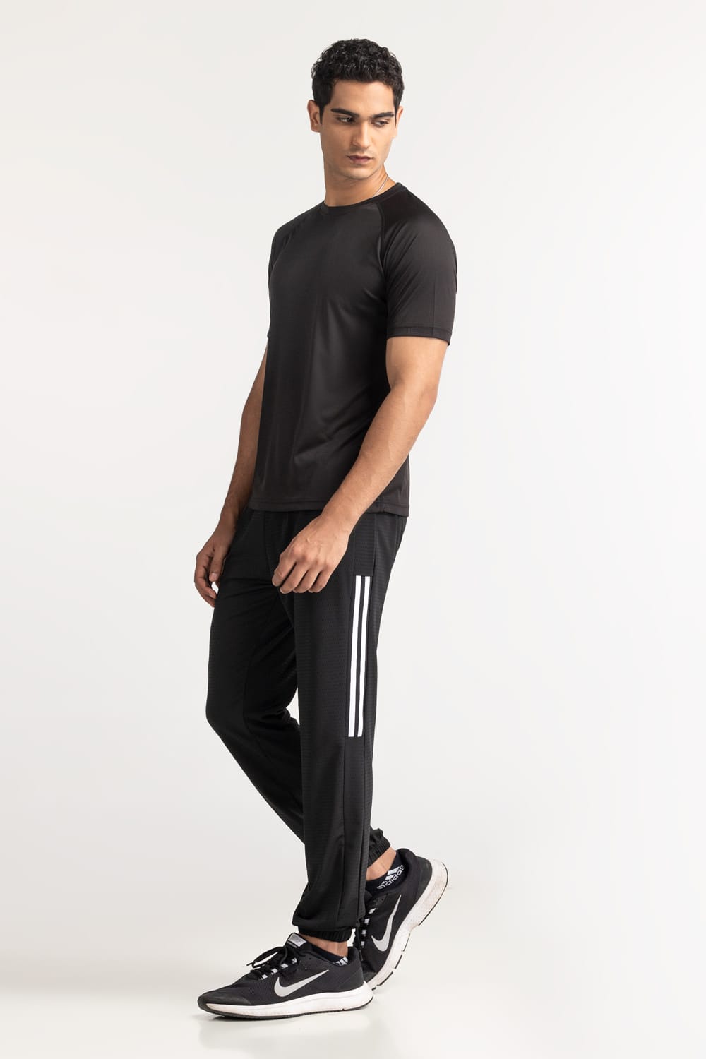 Black Textured Tee AW-TS24-013