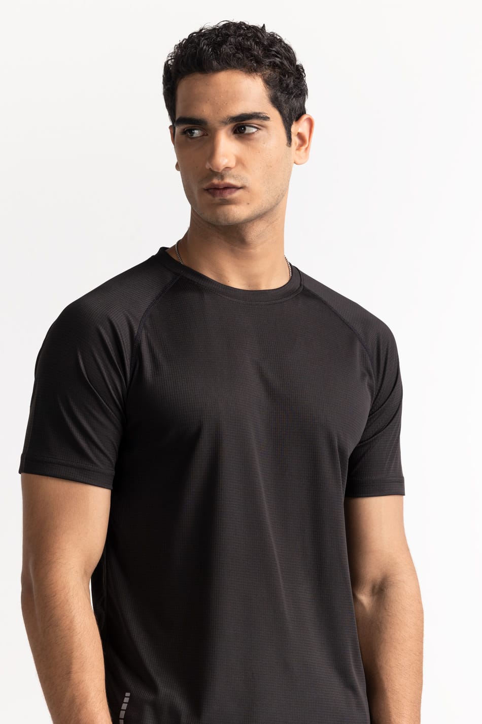Black Textured Tee AW-TS24-013