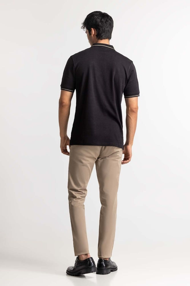 Black Tipped Polo PS-FSHN24-042