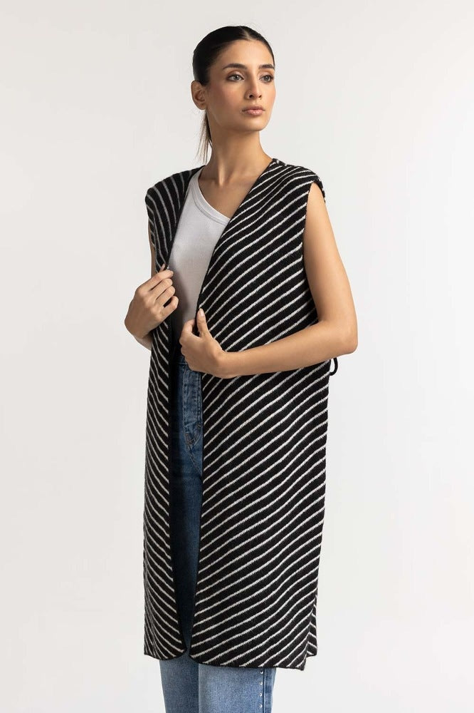 Black White Basic Sweater WM-SWT-WS23-051