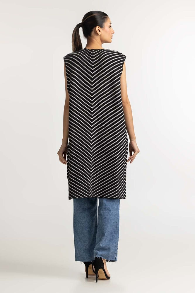 Black White Basic Sweater WM-SWT-WS23-051