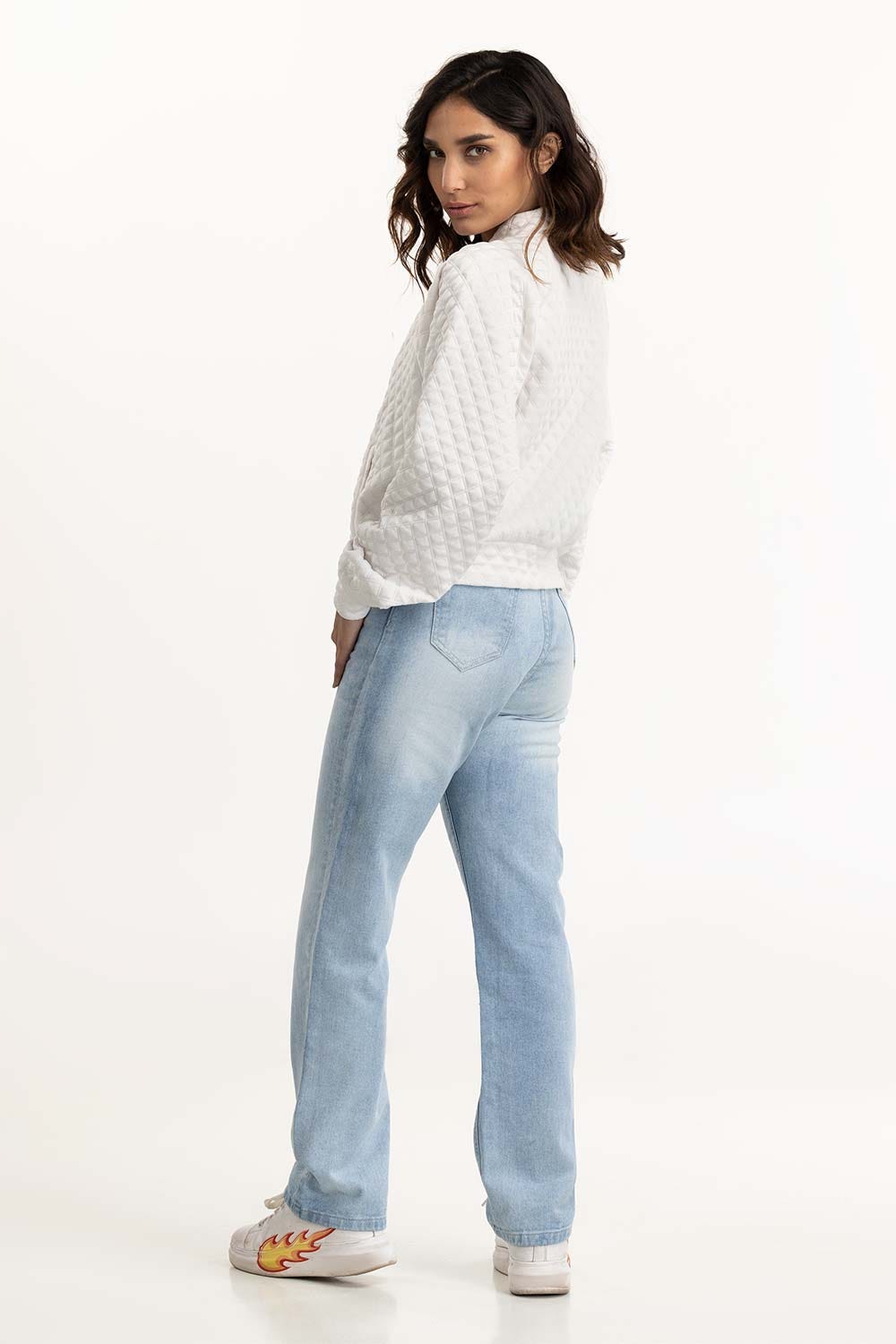 White Knitted Top 224-210-002