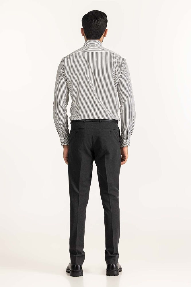 Black White Stripe Formal Shirt MN-FS-PD24-036