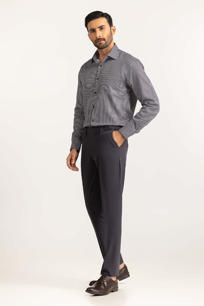 Black White Stripe Formal Shirt MN-FS-YD24-047