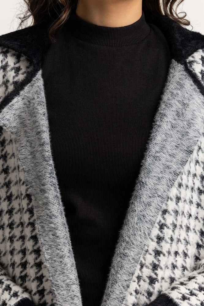 Black White Basic Sweater WM-SWT-WS23-048