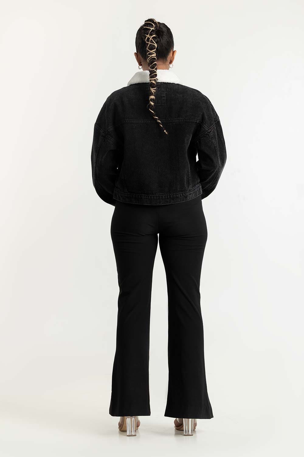 Black Denim Jacket 224-210-031