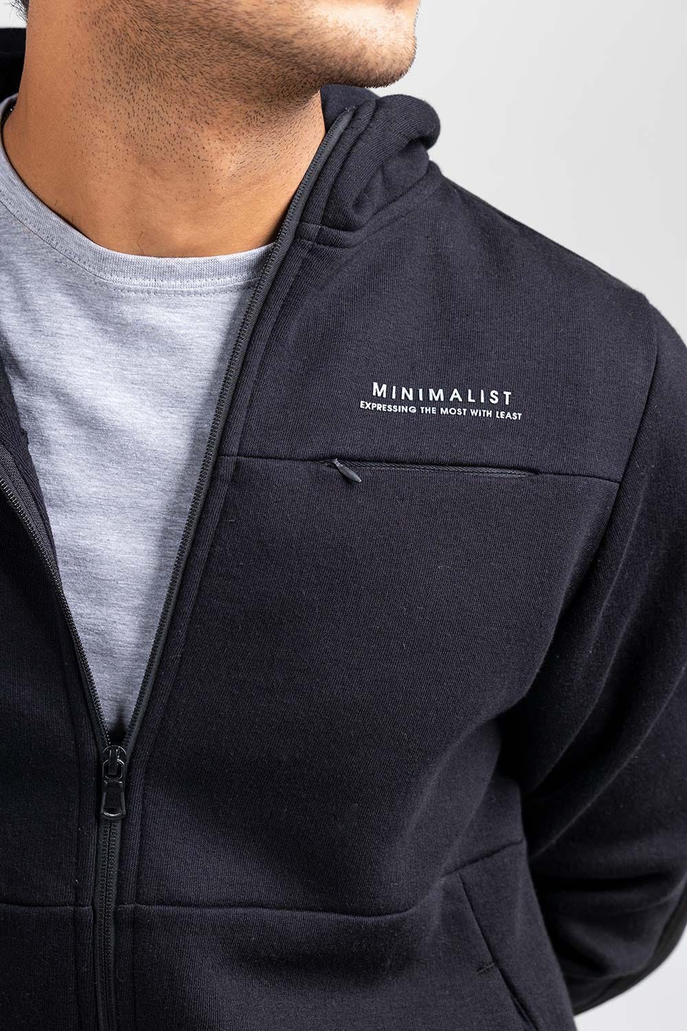 Black Zipper Hoddie JKT-HZJ-D47-01