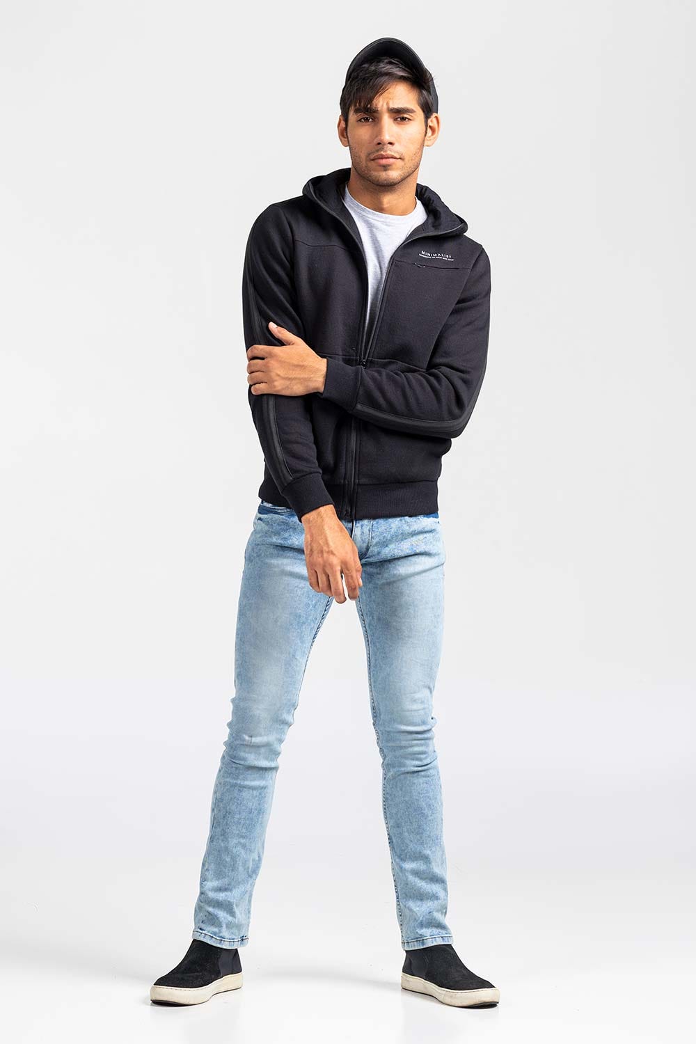 Black Zipper Hoddie JKT-HZJ-D47-01