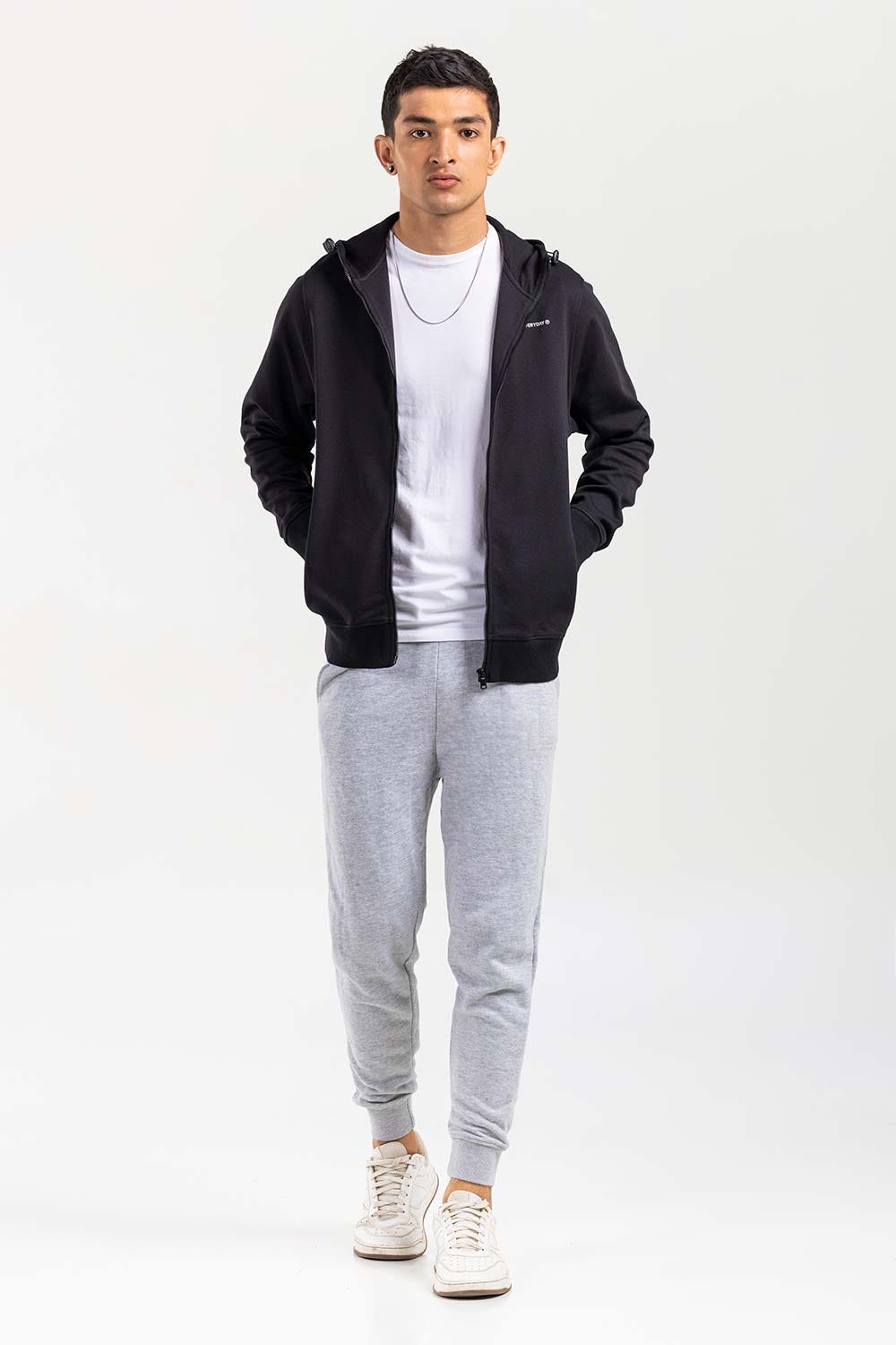 Black Zipper Hoddie JKT-HZJ-D49-04