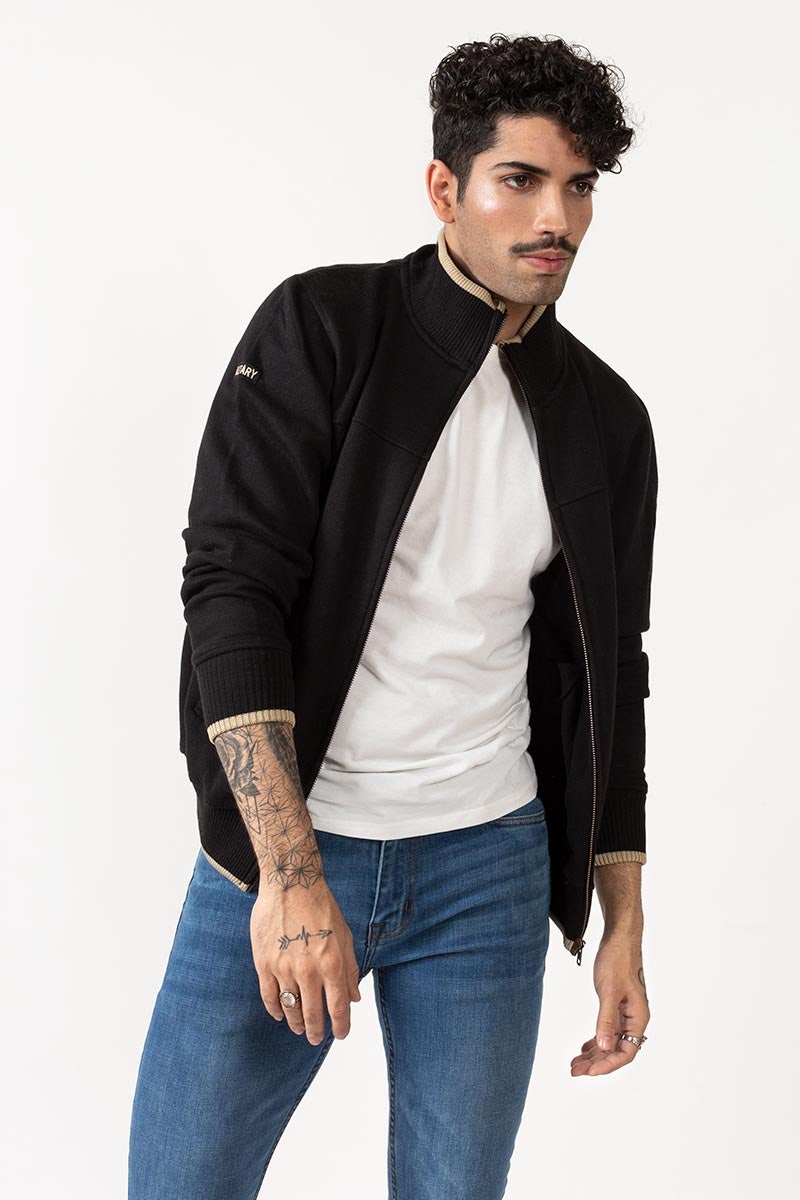 Black Zipper Jacket - JKT-MNZ-67-02