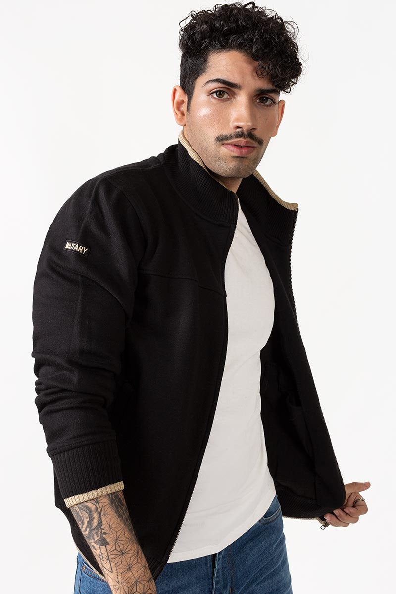 Black Zipper Jacket - JKT-MNZ-67-02