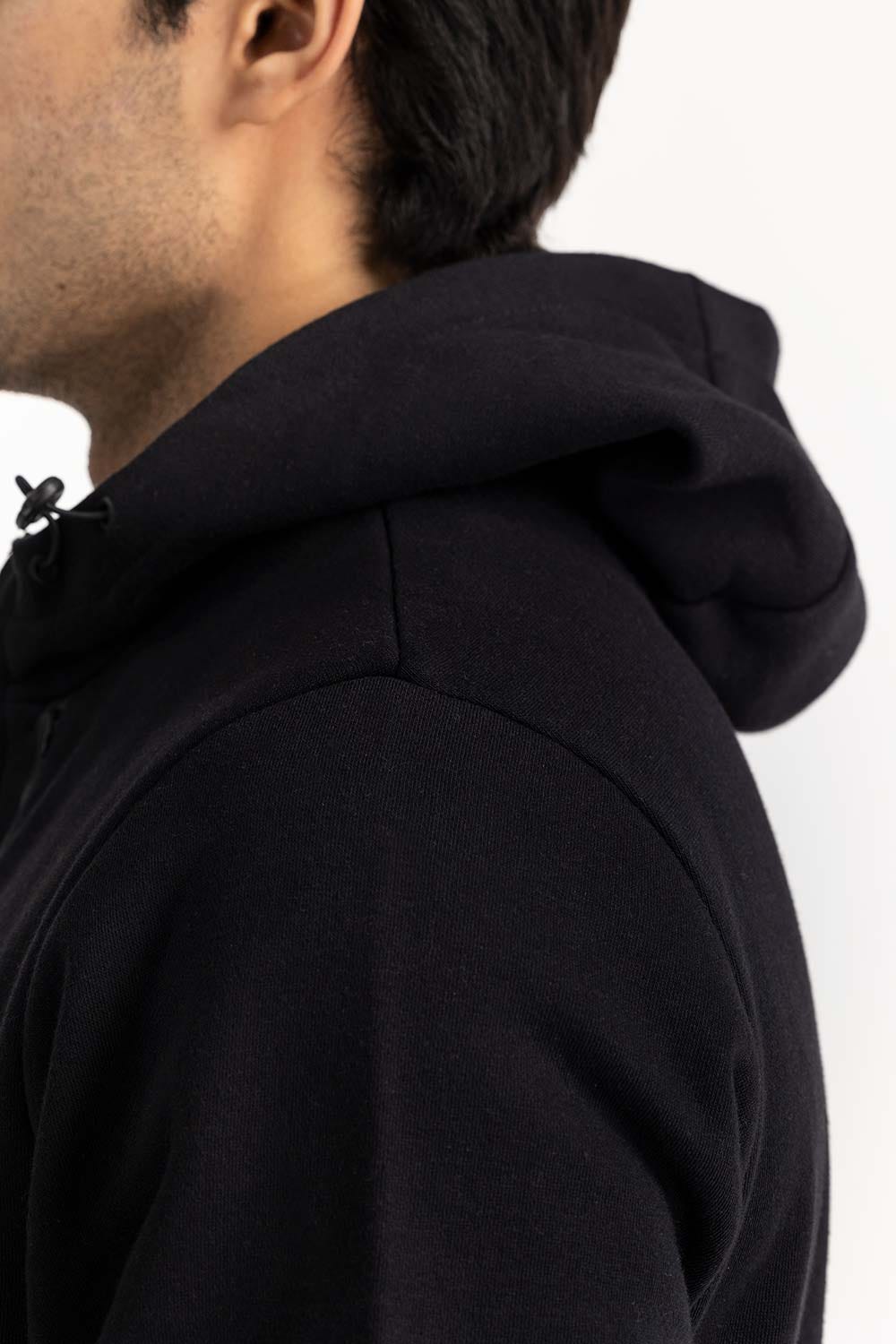 Black ZipUp Hoodie JKT-KNTHZ22-043