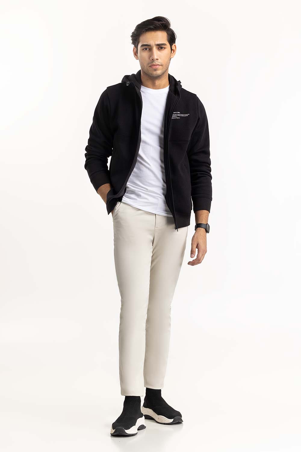 Black ZipUp Hoodie JKT-KNTHZ22-043