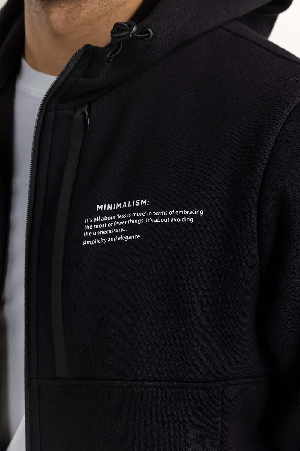 Black ZipUp Hoodie JKT-KNTHZ22-043