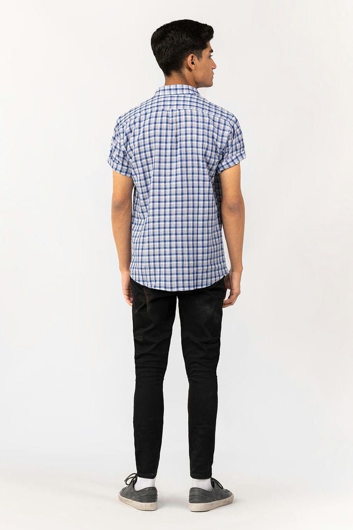 Blue-White Casual Shirt CM-YD-2873 CS HS