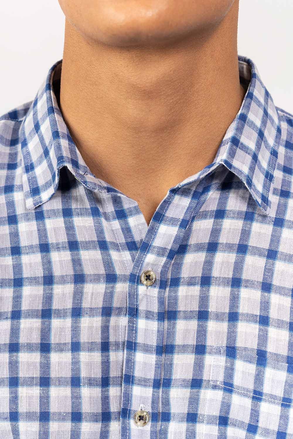 Blue-White Casual Shirt CM-YD-2873 CS HS